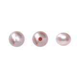 BEADIA Natural Half Drilled Pearl Beads Purple 4-4.5mm 12pcs AAAA Freshwater Cultured Loose Gemstone Beads for DIY Stud Earring