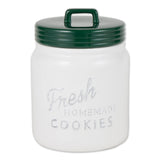 Dark Green Ceramic Cookie Jar