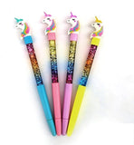 Eclet Unicorn Water Glitter Gel Pen Set 4 Pcs for Kids | Cute Floating Glitter Unicorn Pens for School, Journaling, Drawing & Gi