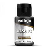 Vallejo - Wash FX | Light Grey 35 ml. (1.18 fl.oz.) | Designed for Grey Vehicles | Visual Realism for your Projects | Brush or A