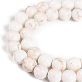 4mm Genuine White Turquoise Bead Gemstone Round Semi Precious Loose Beads for Jewelry Making 15