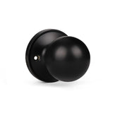 KNOBWELL 1 Pack Single Sided Black Closet Door Knob Dummy Door Knob, Individual Dummy Door Knob, Matte Black Interior Door Knob,