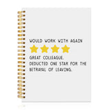 Mhfpl Would Work with Again Great Colleague Funny Spiral Notebook, Coworker Retirement Notebook, Work Colleague Leaving Present,