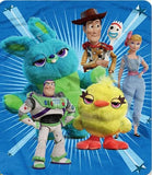 Toy Story 4 Woody Soft Throw Silky Blanket 40x50 Buzz and The Gang