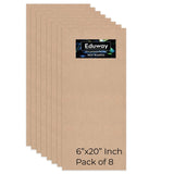 Eduway 6X20 Inch Mdf Board Wood Sheet For Mandala , Lippan, Resin Art & Craft, 4Mm Thick, Pack Of 8 - Premium Cardboard Material