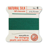 Griffin Bead Cord 100% Natural Silk Medium Green #6