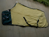 66 Horse Cotton Sheet Blanket Rug Summer Spring Yellow Green 5319