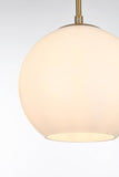 Elegant Lighting Living District Baxter 3-Light Metal & Glass Pendant In Chrome/Frosted White