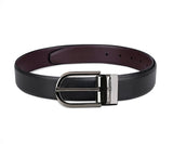 Louis Stitch MenS Italian Leather Belt For MenS With Rotating Gunmetal Buckle Black & Brown Width 1.35 (35 Mm) Length 30 Inch