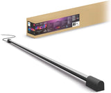 Philips Hue Large Smart Light Tube, Black - White and Color Ambiance LED Color-Changing Light - 1 Pack - Sync with TV, Music, an