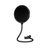SUUNTOK Microphone Pop Filter for Blue Yeti and Other Mics, Dual Layered Wind Screen with Enhanced Flexible 360 Gooseneck Clip S