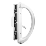 PrimeLine C 1225 Mortise Style Sliding Patio Door Handle Set Replace Old or Damaged Door Handles Quickly and Easily White D