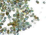 The Design Cart 4 mm Water Golden Lustre Circular Plastic Sequins Sitara for Embroidery, Embellishing Handbags, Apparels, Art Cr