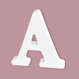 8 Inch Wooden Letters, White Wood Letters for Wall Decor, Unfinished Alphabet Letters for Crafts, Standing Letters Slices, Sign