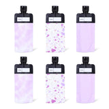 ASEVAT 3 oz 6pack Leak Proof Empty Squeeze Pouches Refillable Travel Size Containers Liquid Pouch Cosmetic Container TSA Approve