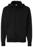 Independent Trading Co. Poly-Tech Full-Zip Hooded Sweatshirt - Black, L
