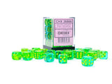 Chessex Dice Set - 12Mm Gemini: Translucent Green-Teal/Yellow Dice Block - Dungeons And Dragons D&D Dnd Ttrpg Dice - Includes 36