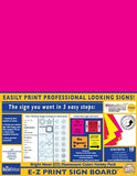 EZ Print Sign Board 2 Cool Neon Assorted Colors, 8.5x14, 10/PK
