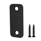 Siwil Door Edge Hole Filler Plate 1 x 2-1/4 , Black Deadbolt Cover Plate, Round Corner, Stainless Steel - 1 Pack