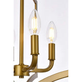 Living District Kiera 4-Light Mid-Century Metal Pendant In Brass