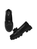 Shoetopia Smart Casual Bow Detailed Black Loafers For Girls-Eu40,Black,7,B0D5HDDCXT