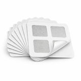 Dhanlaxmi Impex Drain Hair Catcher 4x4 Inch (Pack of 5) | Disposable Waterproof Drain Cover Mesh Stickers | Bathroom Shower Floo