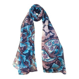 Wearvardaan WomenS Printed Cotton Chiffon Stole Floral Dupatta Scarf Lightweight Soft Tassel Wrap Shawl Muffler Chunni Chunniya