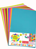 QUAKEL (QKL4) Multicolour A4 Size Sheet, 100 Piece 10 Sheets Each Colour Printing Papers, Art & Craft Paper Sheets, Double Side