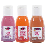 Immix Chalk Paint Set, Dusty Lavender ;Coral Peony ;Red Cherry Wood Chalky Finish 100 Ml Each