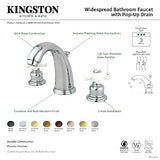 Kingston Brass Kb988Px Lavatory Faucet With Retail Pop-Up, 5-1/4, Brushed Nickel