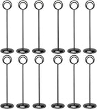 HOHIYA 12 Pack Black Table Number Holders 12 Wedding Place Card Stands