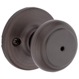 Kwikset Cove Interior Privacy Door Knob with Lock, Door Handle For Bathroom and Bedroom, Venetian Bronze Keyless Turn Lock Doork