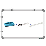 Yajnas 2X3 Feet Non Magnetic Double Sided Whiteboard & Chalkboard Both Side Writing Board With 1 Marker + 1 Duster + 30 Cm'S Rul