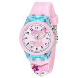 On Time Octus Kids Analouge Multi-Color Light Cute 3D Cartoon Character Girls Watch (Multicolour Dial & Pink Colored Strap) (Pin