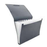 Erikrauz Expanding File Folder, Letter Size (Fits A4 Paper) With Strap Closure 13 Pockets Grey Colour