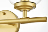 Living District Ingrid 2-Light Iron & Glass Bath Sconce In Chrome And Clear