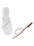 Shoetopia Women'S Flat-185 Flat Sandal-8 Kids Uk (Flat-185-White)-Eu41,White,8,B0D4JSPMMB