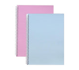 Innaxa College Ruled A4 Spiral Notebook | 2 Pastel Color DarkPink, Blue 100 Gsm Paper | Premium Ruled Lined Journal Set For Of