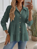 Toplot Tops For Women || Button-Up Tunic || Women Shirt (Sugar-Shirt-5247-Green-L),Green,,B0F13Y4HRF