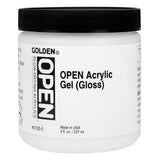 OPEN SlowDrying Acrylics by GOLDEN, Acrylic Gel (Gloss), 8 fl oz. jar