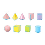 Enakshi 9Pcs 3D Geometric Solids Folding Geometric Shapes for Elementary School Kids|Toys & Hobbies|Educational|Mathematics|Pack