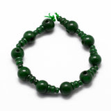10 Sets Natural Jade Stone Buddha Mala Guru Bead Set 10mm 3 Hole Gemstone Energy Healing Stone Prayer Bead for Mala Bracelet Ros