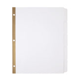Office Depot Erasable Big Tab Dividers, 5Tab, White, Pack of 2 Sets, 3585478681