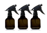 Nechtik Black Plastic Spray Bottles - 8 Oz, Pack Of 3, Leak Proof, BPA Free Material, Small Spray Bottle, Adjustable Trigger Mis