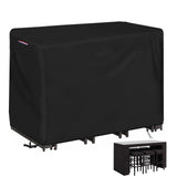 Loenel Outdoor Bar Table Cover, Heavy Duty Waterproof Patio Bar Height Table and Chair Covers for Rectangular 60 Long High Top D