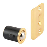 PrimeLine N 7331 Strike, 3/4 in. x 13/16 in, Diecast, Brass Plated, Adjustable Drivein Ball Catch