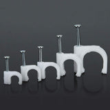 Diy Crafts Pack Of 2 Sets 100X2, Combo Kit, 100 Pcs/Pack 514Mm Round/Square, Steel Nail Cable Clamp Supplies Wire Cable Clip Bu