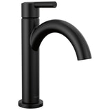 Delta Faucet Nicoli Matte Black Bathroom Faucet, Single Hole Bathroom Sink Faucet, Single Handle Bathroom Faucet, PopUp Drain A
