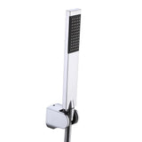KES Brass Shower Head Hand-Held Shower Wand Handheld Shower Head with 1.5-Meter Long Hose Square Style Handheld Shower Holder fo