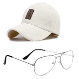 Selloria Soft Cotton Cap And Sunglass For Unisex Outdoor And All Activities |Free Size With Adjustable Metal Buckle |Sun Protect